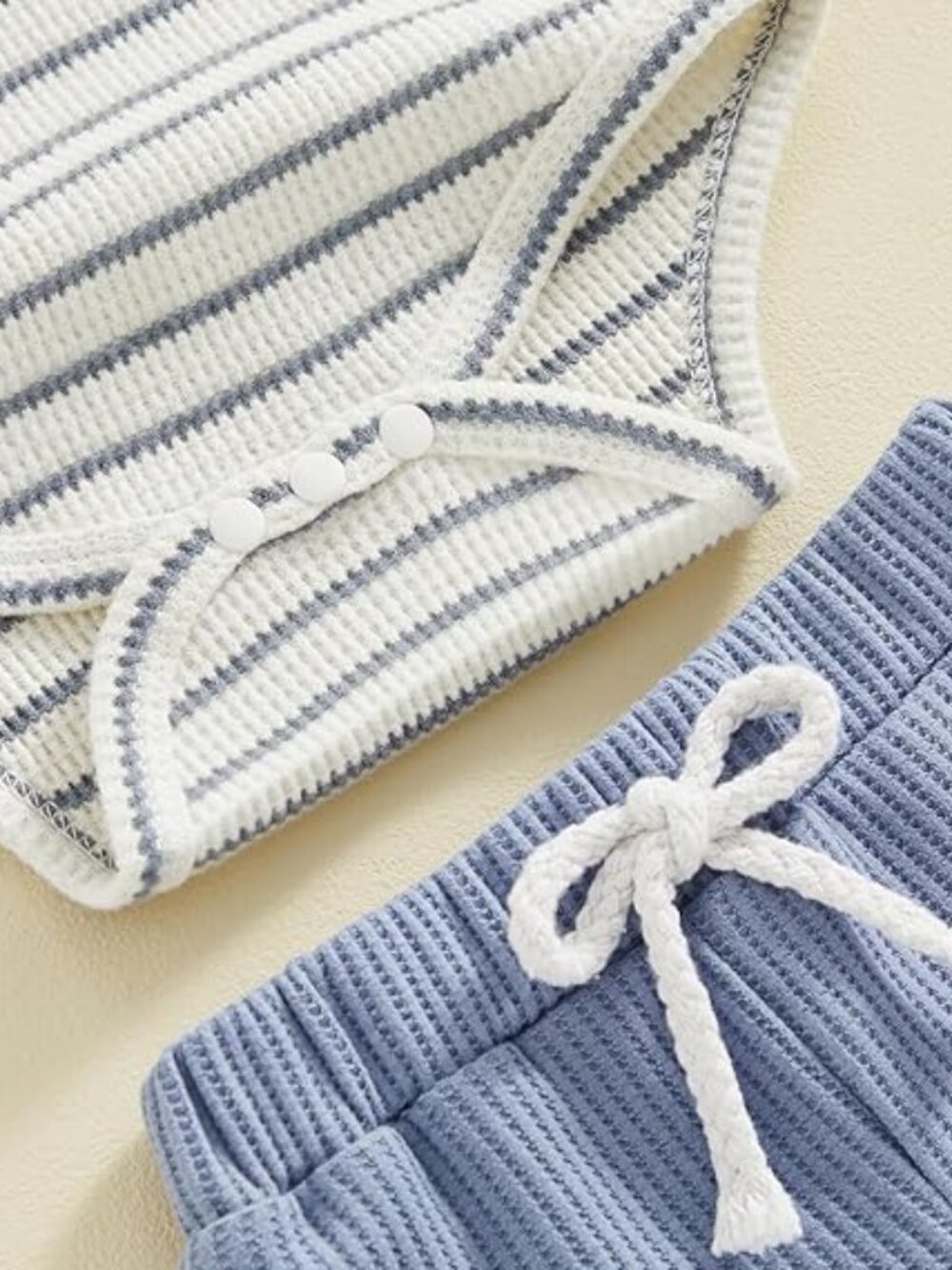 Newborn Baby Boy Summer Clothes Button Short Sleeve Romper Bodysuit Shorts Set